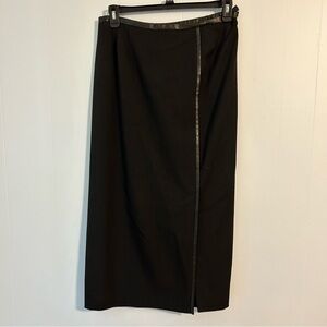 Vintage elegant Black Women's Skirt size 14 Nancy Bolen City Girl. A line